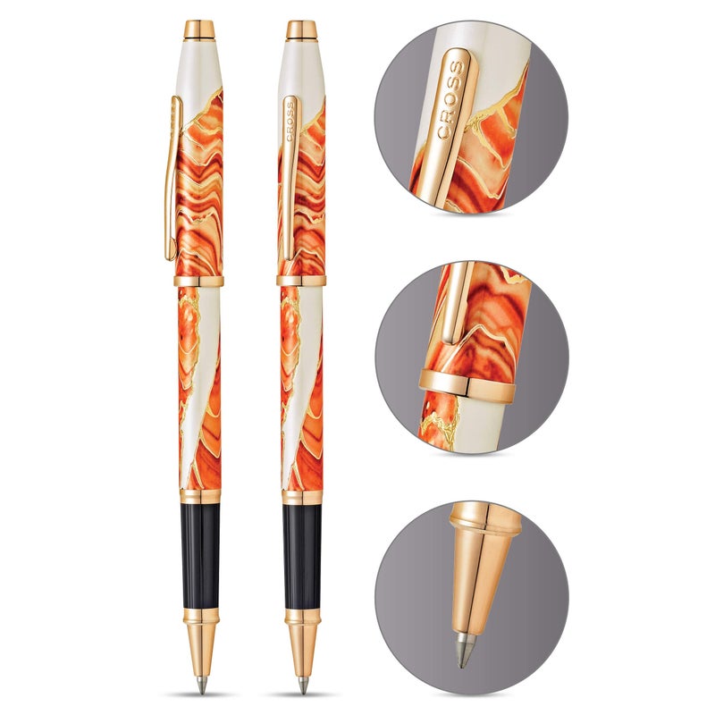 Cross Wanderlust Refillable Rollerball Pen Presented in a Luxury Gift Box - Medium Point, Black Ink, - Image 2